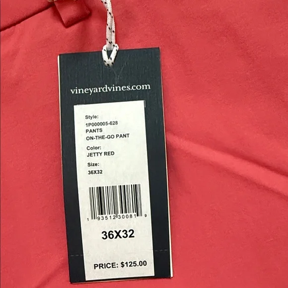 Vineyard Vines Jetty Red Pants